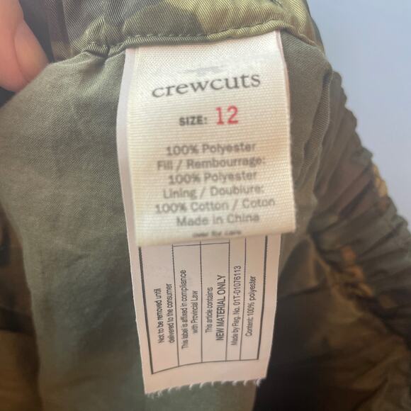 J Crew Crewcuts Camo Puffer Skirt Lined Sz. 12 Girls - Picture 4 of 5